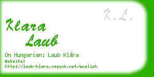 klara laub business card
