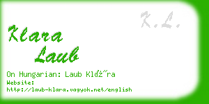 klara laub business card